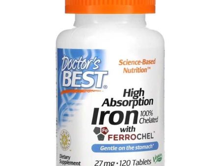 Doctor s Best High Absorption Iron, 27mg - 120 tablets Cheap