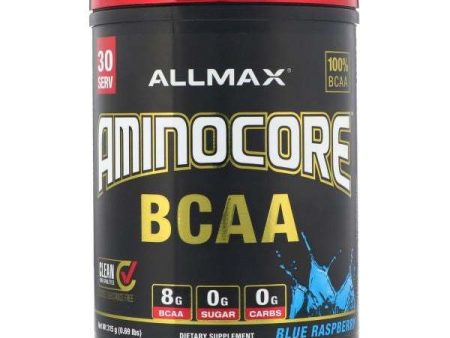 AllMax Nutrition Aminocore BCAA, Blue Raspberry - 315 grams Fashion