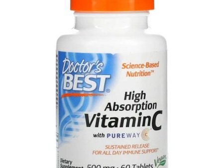 Doctor s Best High Absorption Vitamin C with PureWay-C, 500mg - 60 tablets Supply