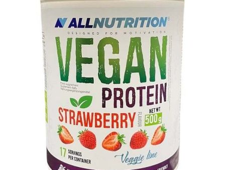 Allnutrition Vegan Protein, Strawberry - 500 grams For Cheap