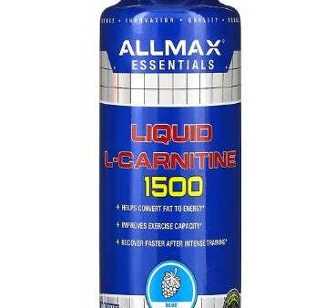 AllMax Nutrition Liquid L-Carnitine 1500, Blue Raspberry - 473 ml Hot on Sale