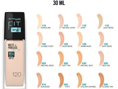 Maybelline Fit Me Matte & Poreless Liquid Foundation | Extra Coverage Online Hot Sale