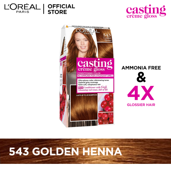 LOreal Paris Casting Creme Gloss - 543 Golden Henna Hair Color Online Hot Sale