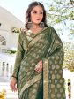 NOZ2TOZ Women s Pure Silk Green Woven Design Designer Saree With Blouse Piece Cheap