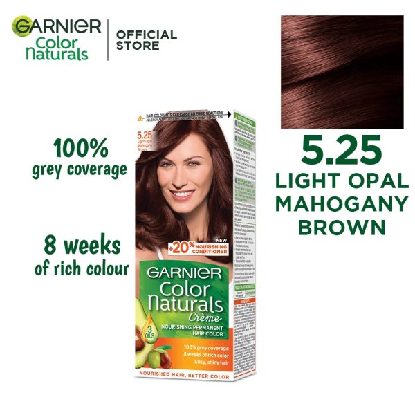 Garnier Color Naturals - 5.25 Light Opal Mahogany Brown For Sale