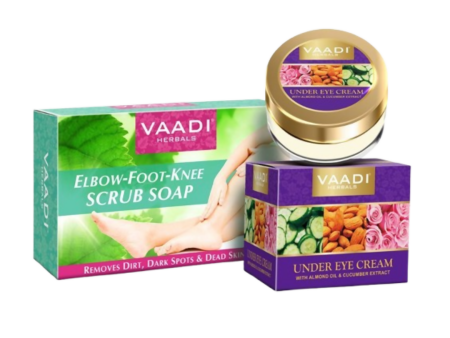 Vaadi Herbals Elbow Foot Knee Scrub Soap & Under Eye Cream Combo Online